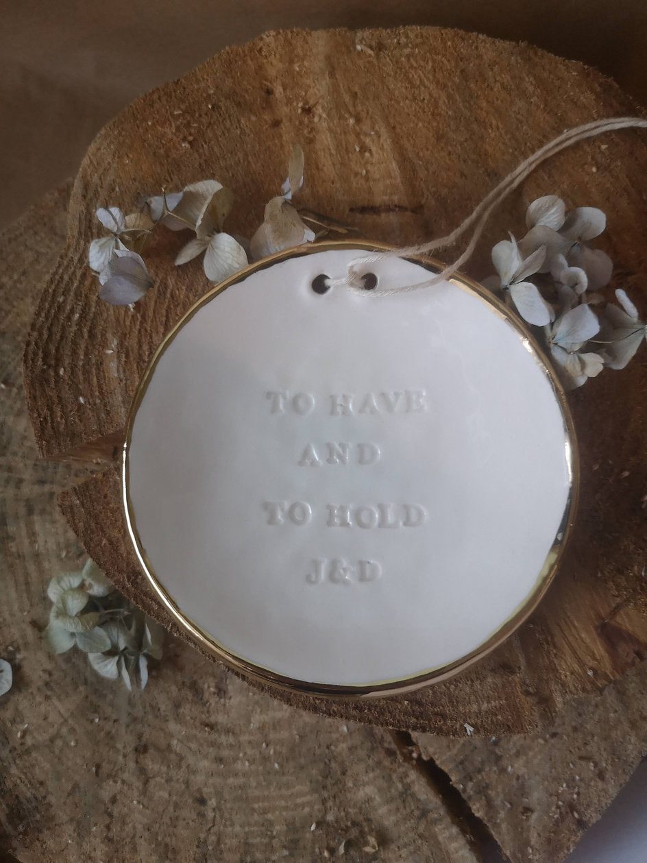 Prato de Alianças - Golden - Personalizado