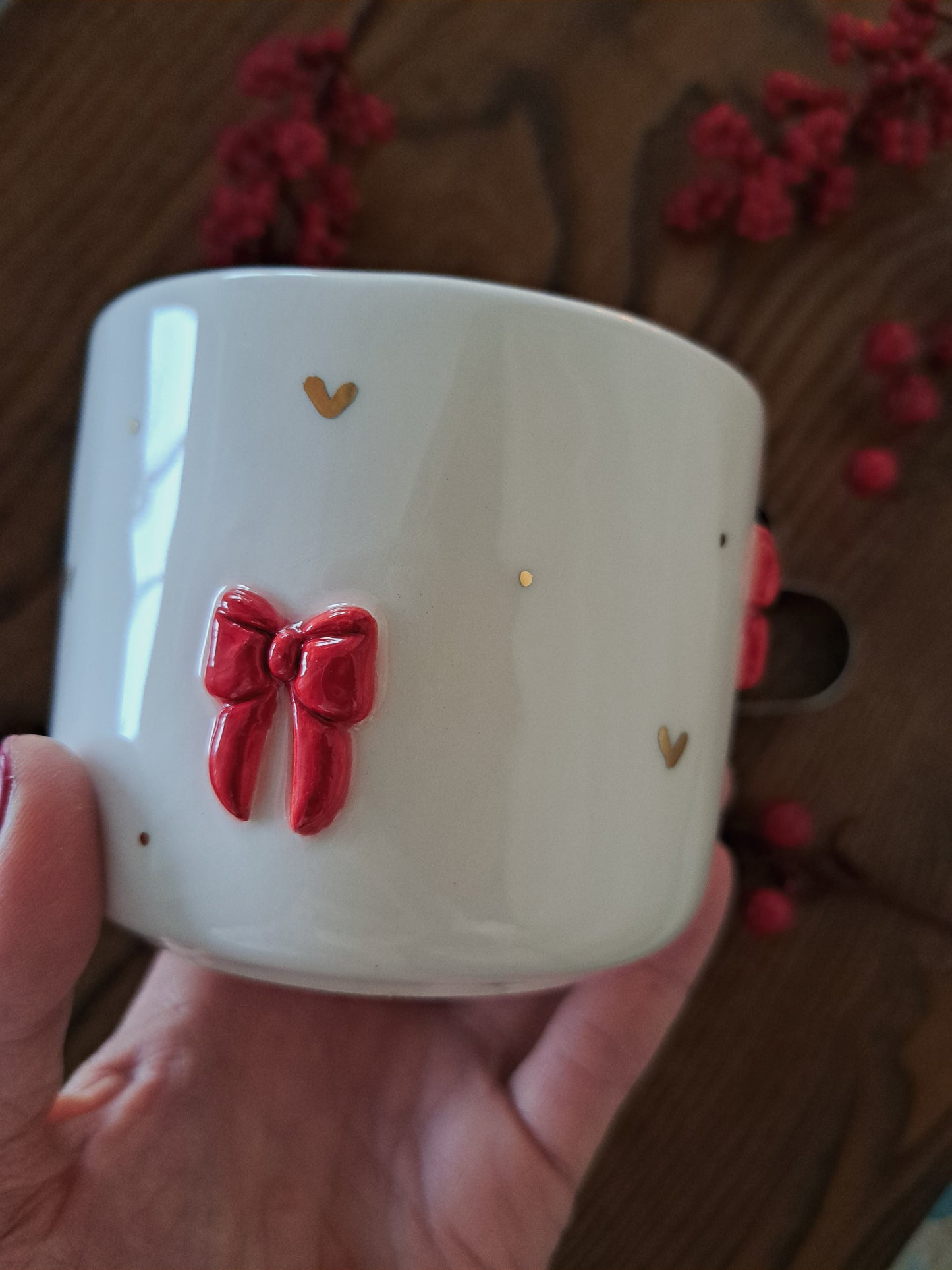 Chávena - Laço + detalhes em ouro