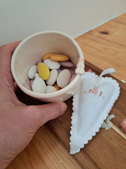 Pack - Chávena coelho rebordo padrinhos + pendente 🤍