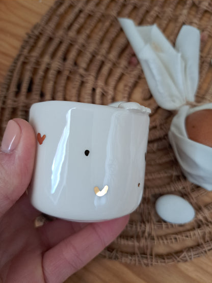 Chávena - coelho - detalhes em ouro