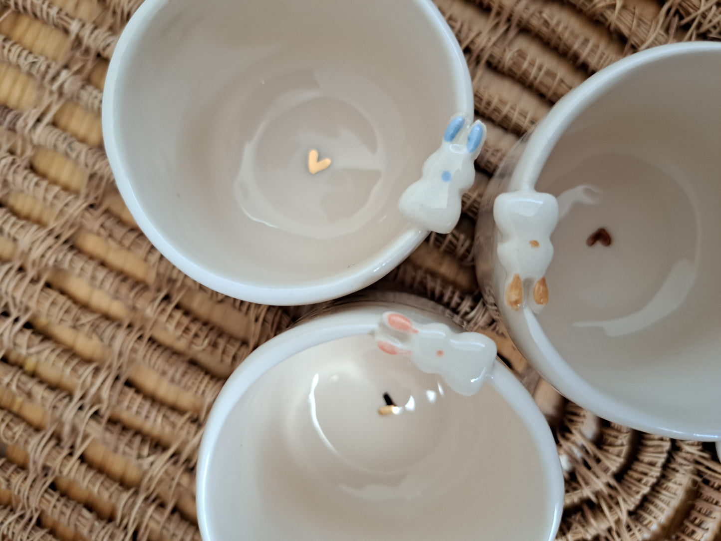 Pack - Chávena coelho rebordo 🤍 ouro + pendente 🤍