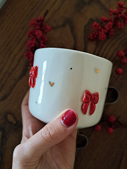 Chávena - Laço + detalhes em ouro